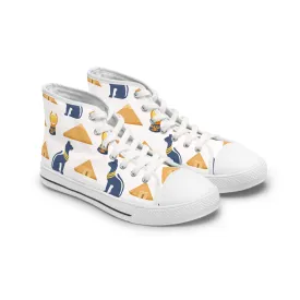Ancient Egyptian Cat Women's High Top Sneakers