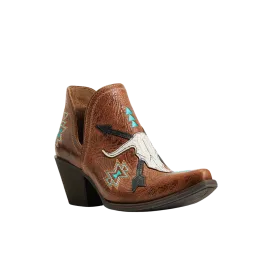 Ariat Women's Encore Southwestern Cognac Snip Toe Booties