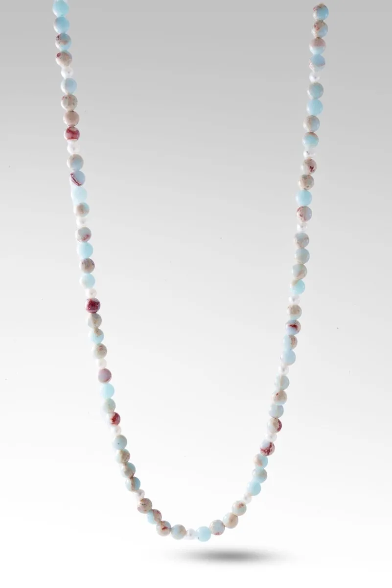 Beaded Impression Jasper Necklace™  in Chainlink