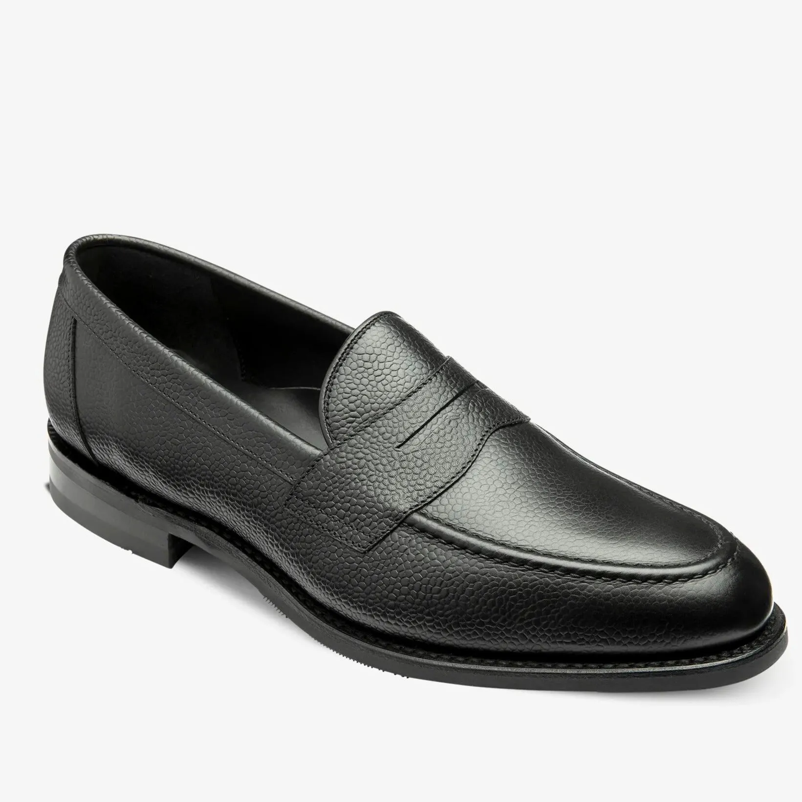 Black Grain Imperial  Leather Penny Loafers (Additional Sizes Coming Soon)