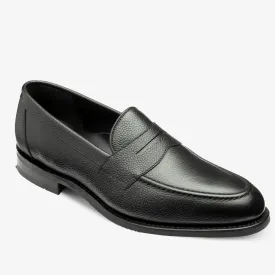 Black Grain Imperial  Leather Penny Loafers (Additional Sizes Coming Soon)