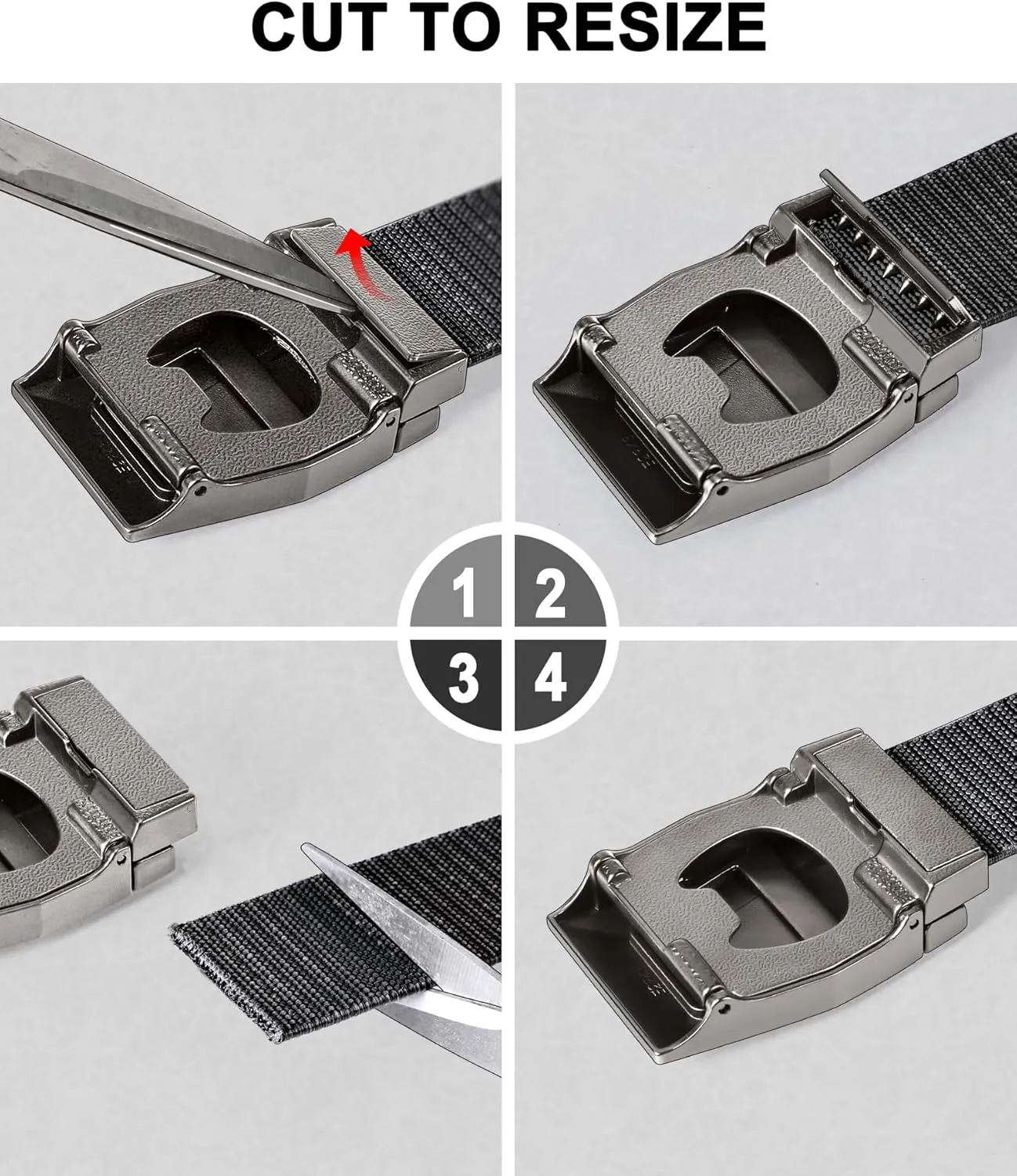 BULLIANT Tactical Belt for Men, Men Stretch Nylon Web Gift Belt 1.5"-Hiking Rigger Military Work-Quick Release