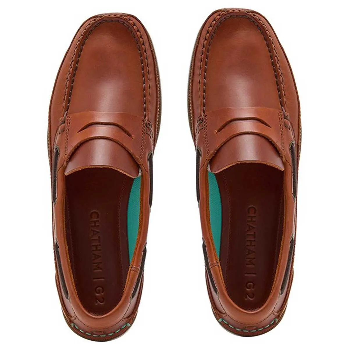 CHATHAM Gaff II G2 Slip-On Leather Deck Shoes - Mens - Chestnut