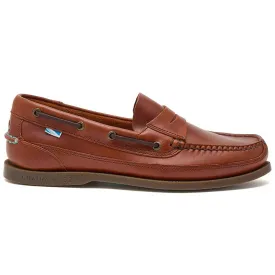 CHATHAM Gaff II G2 Slip-On Leather Deck Shoes - Mens - Chestnut