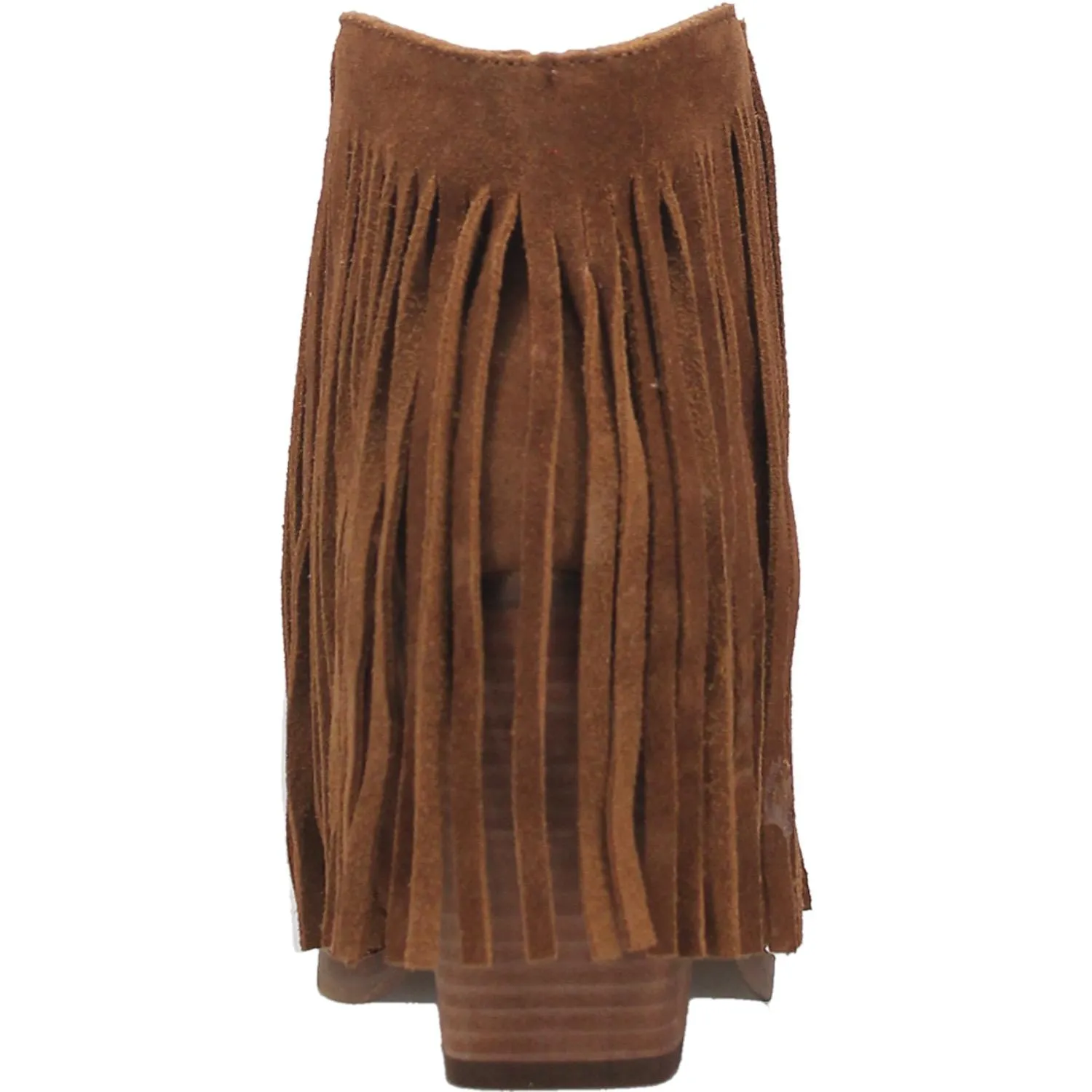 Dingo Women's Camel Fringed Tangles Leather J-Toe Bootie
