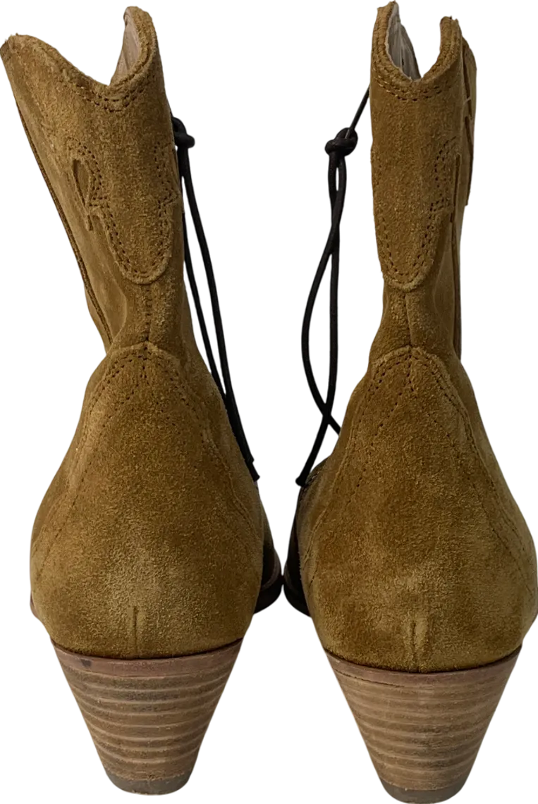 Free People Frontier Western Boot In Beige UK 7 EU 40 👠