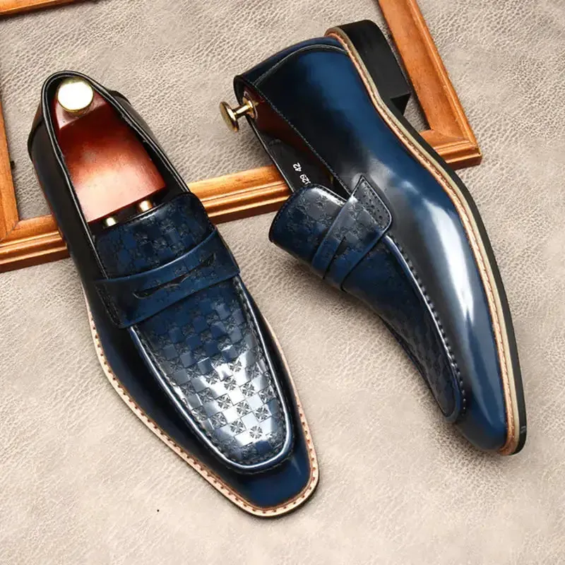 Genuine Leather Alligator Loafers