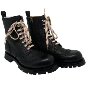 Gucci Leather Combat Boots