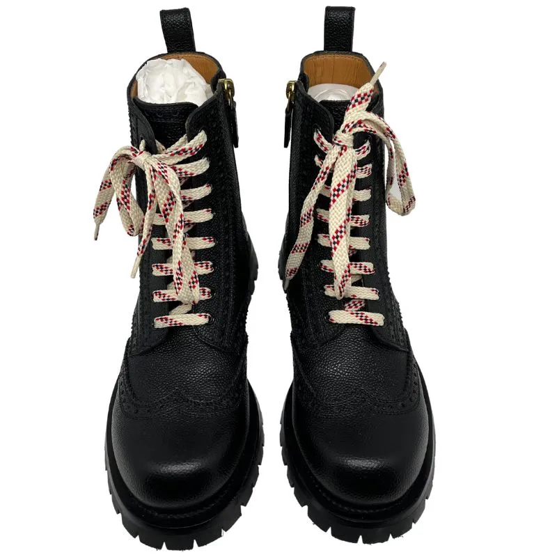 Gucci Leather Combat Boots