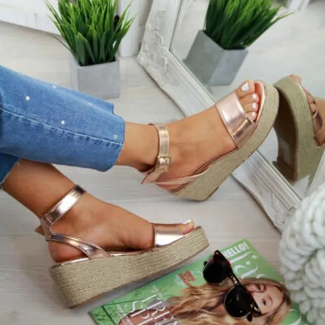 High Heels Sandals Summer with Wedges