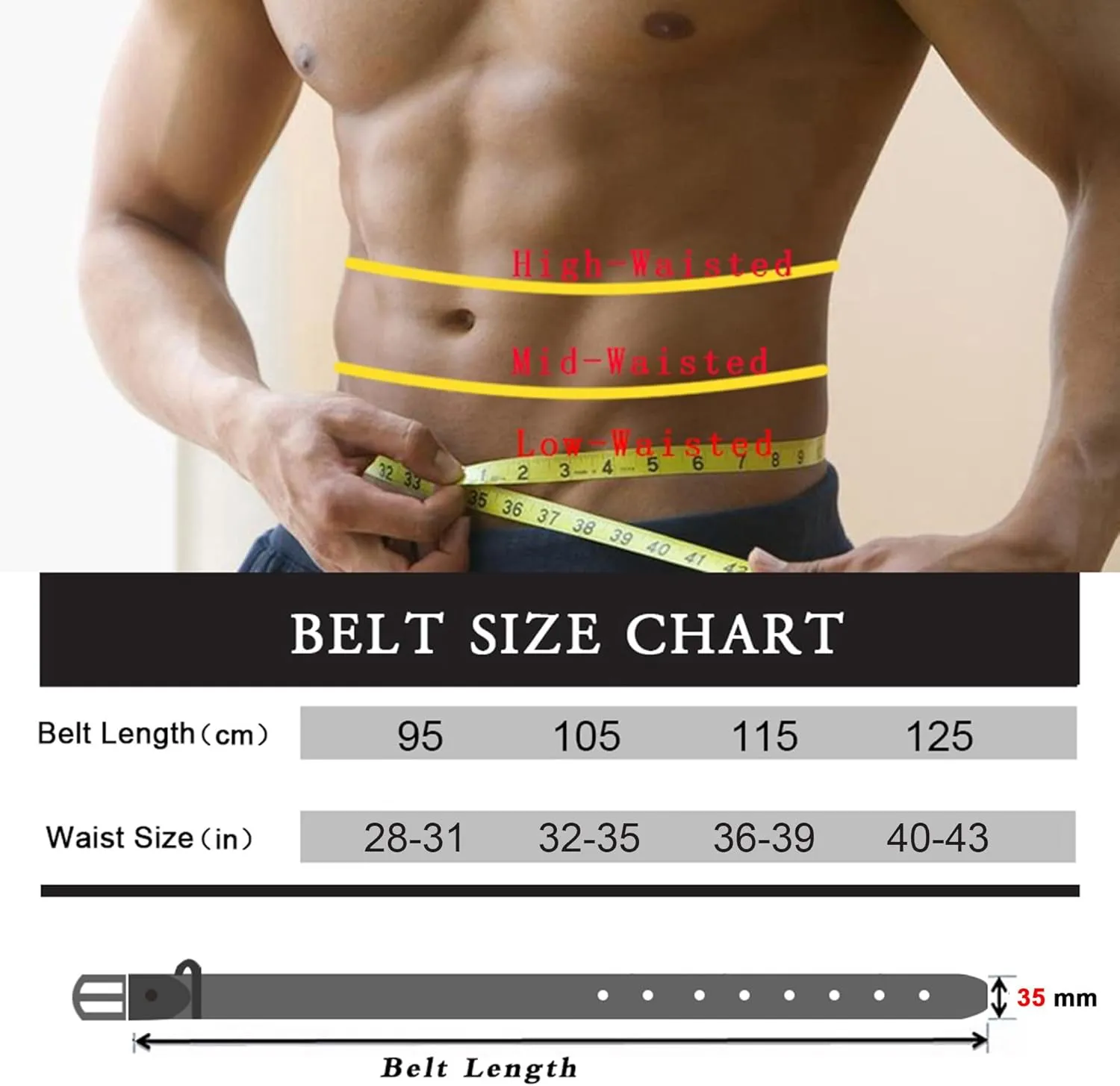 maikun Mens Casual Dress Belt, Mens Leather Black Belt, Casual Wear Jeans Pants
