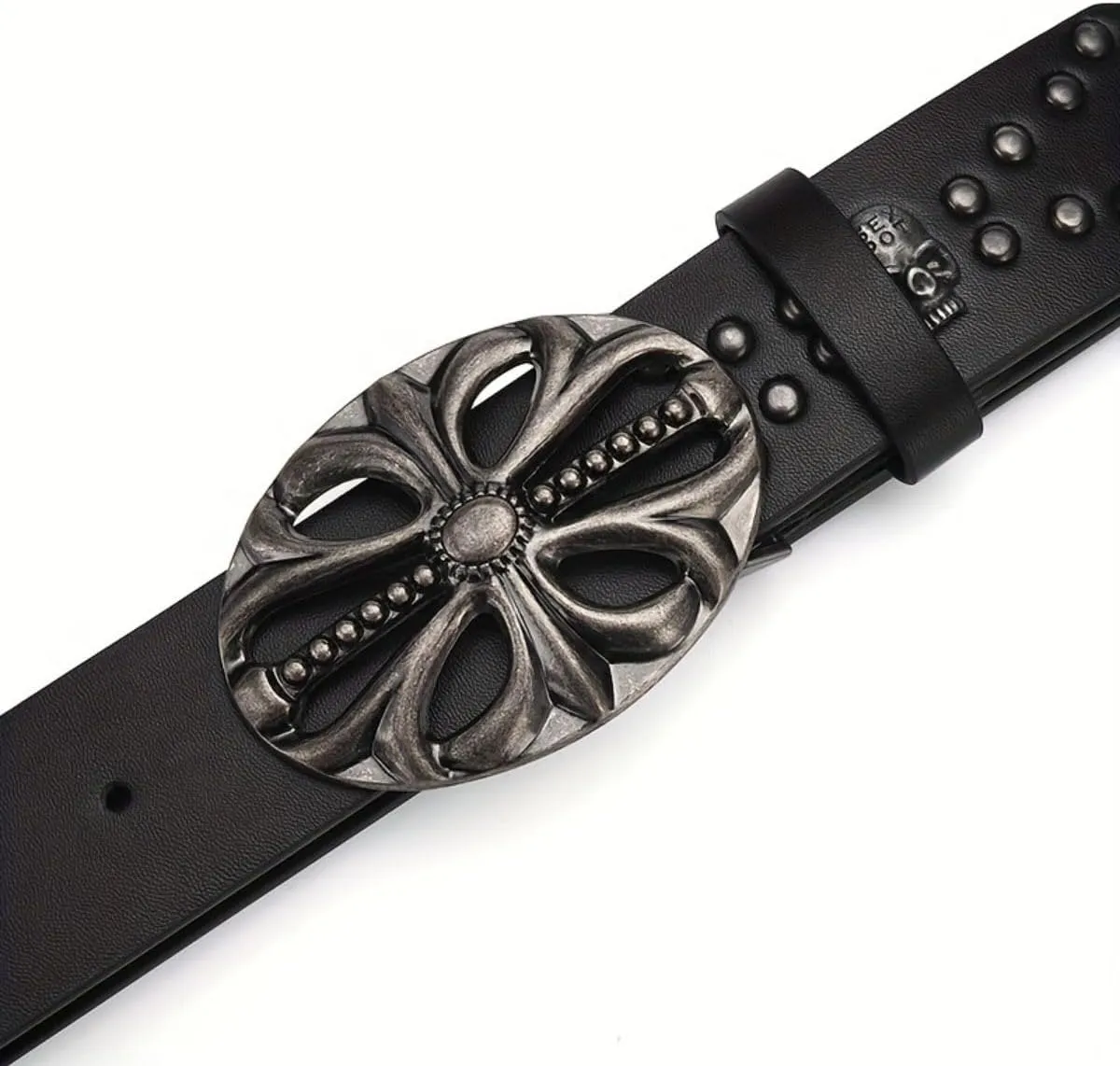 Men's Belt Bohemian Style Belt Vintage Skeleton Women's Belt Riveted Belt Hip Hop Punk Rock Y2K Belt