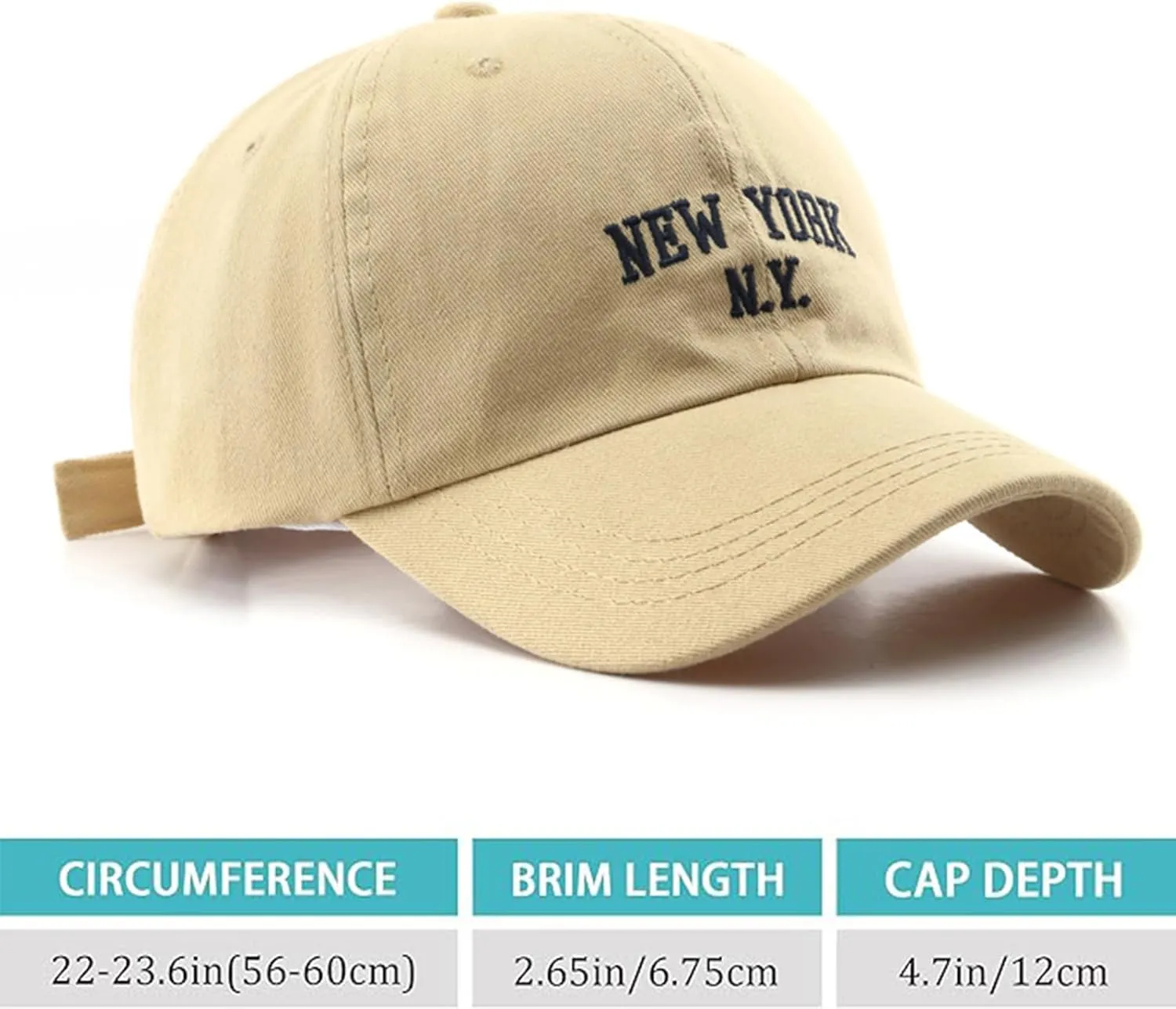 New York Baseball Hat for Women Adjustable Embroidery 100% Cotton Trucker Hats Classic Vintage Baseball Cap