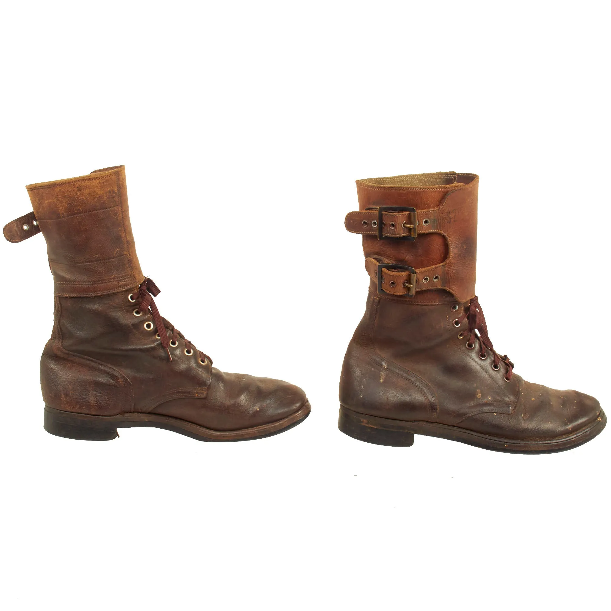 Original U.S. WWII Double Buckle Combat Service Boots - Pair