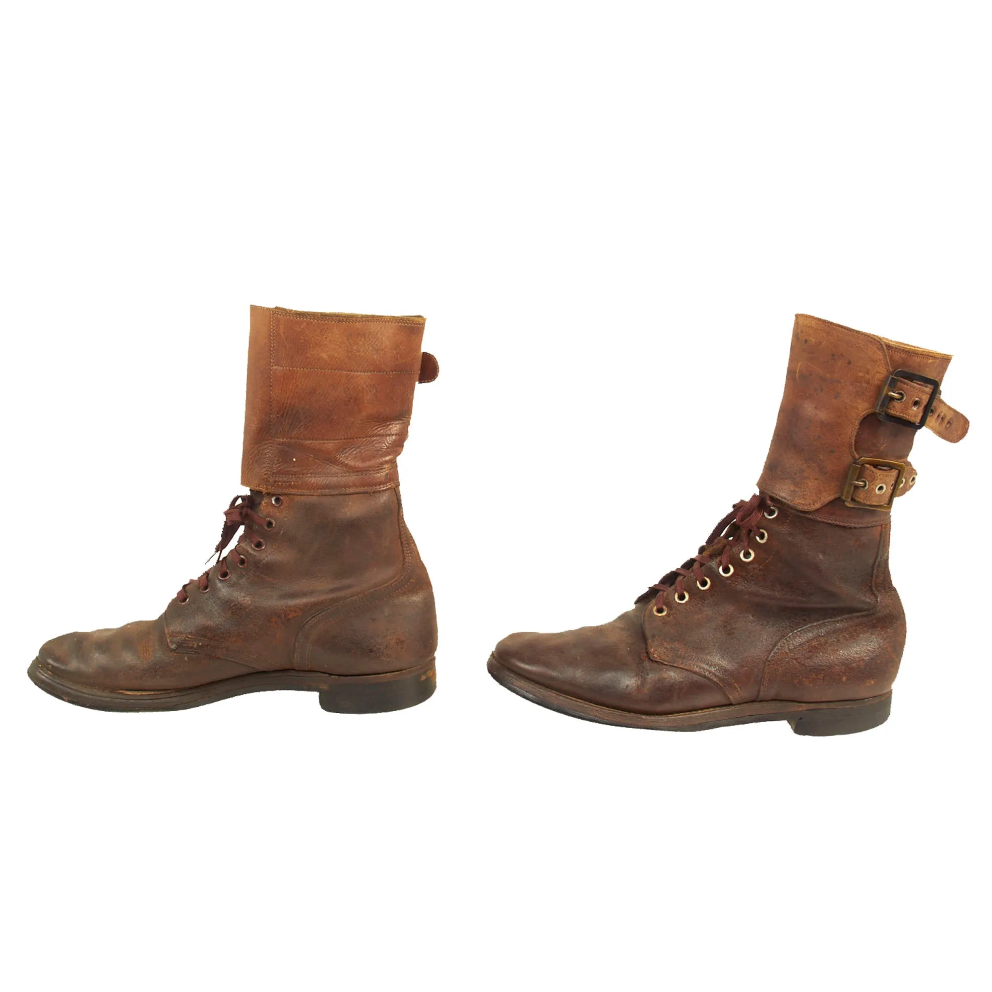 Original U.S. WWII Double Buckle Combat Service Boots - Pair