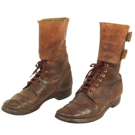 Original U.S. WWII Double Buckle Combat Service Boots - Pair