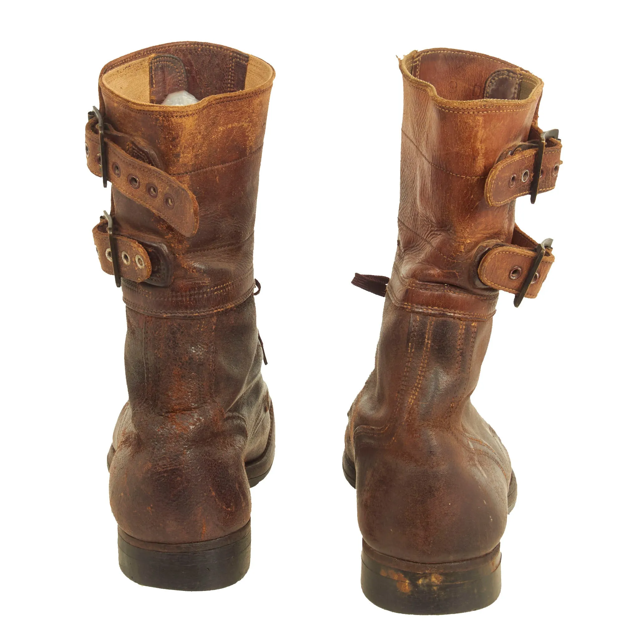 Original U.S. WWII Double Buckle Combat Service Boots - Pair