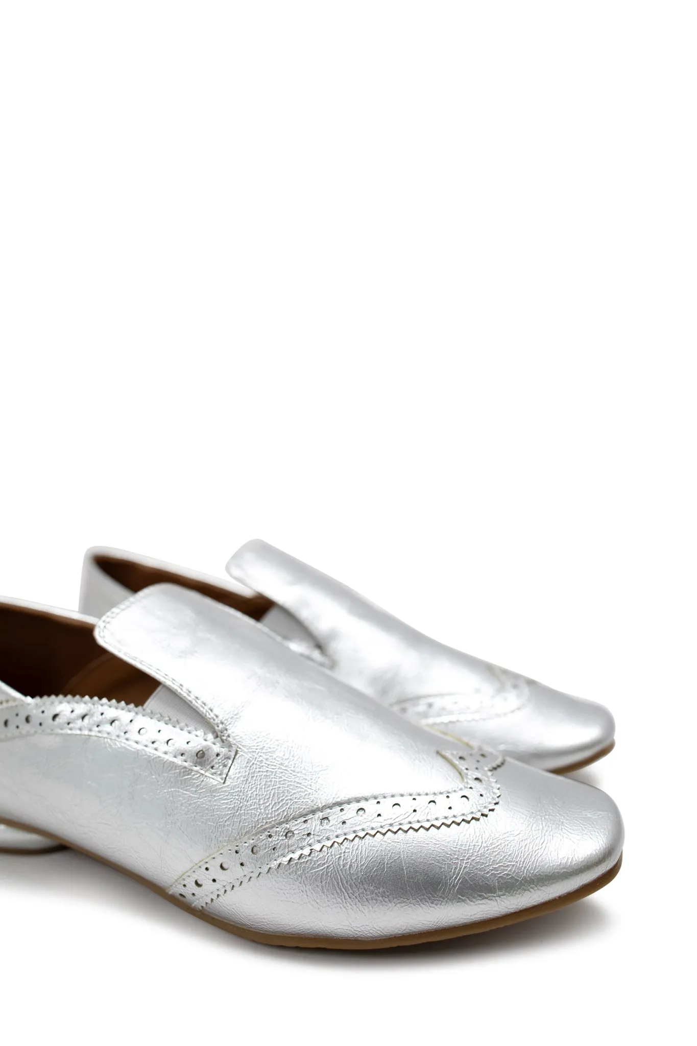Pennyworth Metallic Silver Loafer