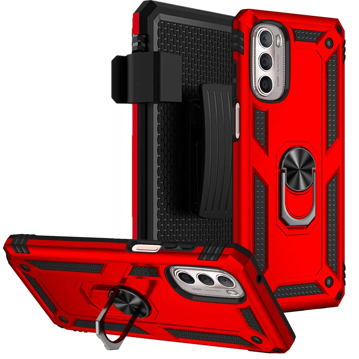 Raider Series Heavy Duty Kickstand with Belt Clip Case - Motorola Moto G Stylus 5G