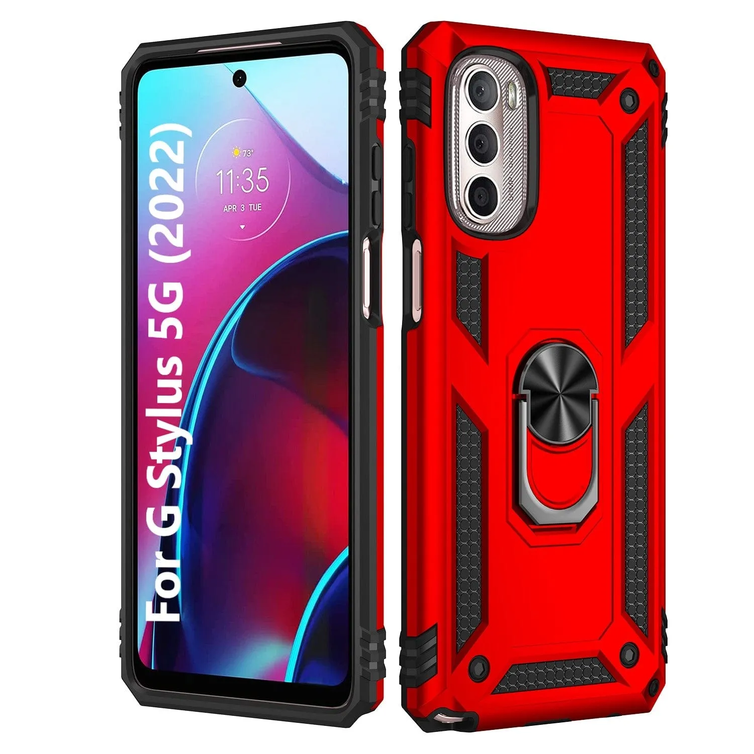 Raider Series Heavy Duty Kickstand with Belt Clip Case - Motorola Moto G Stylus 5G