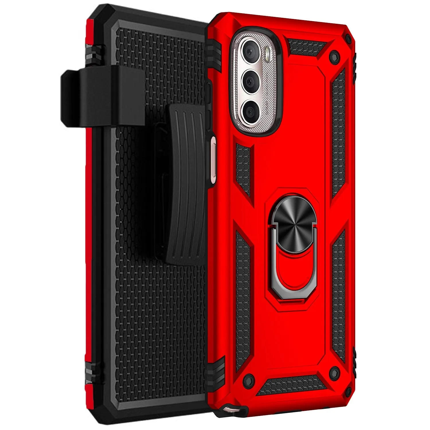 Raider Series Heavy Duty Kickstand with Belt Clip Case - Motorola Moto G Stylus 5G