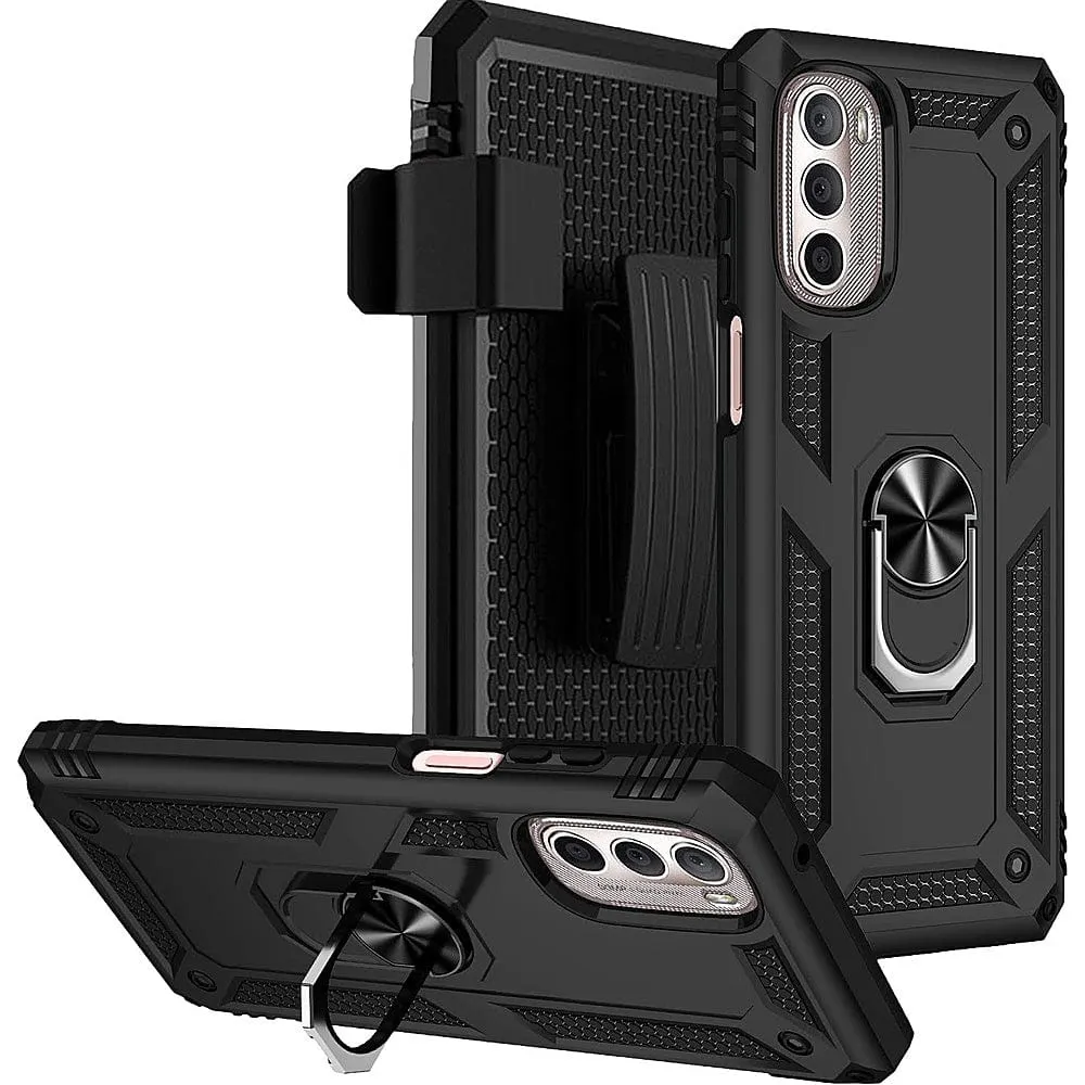Raider Series Heavy Duty Kickstand with Belt Clip Case - Motorola Moto G Stylus 5G