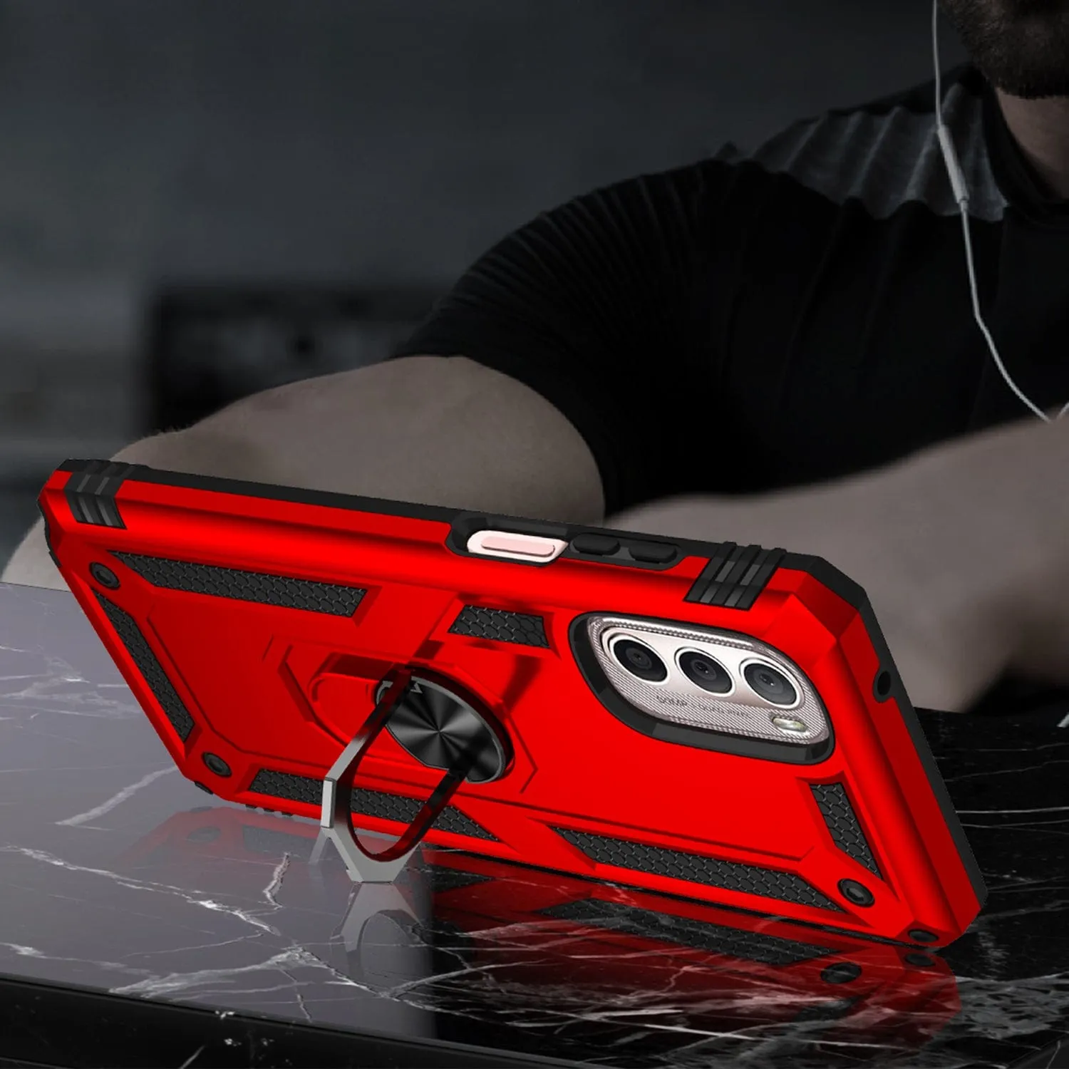 Raider Series Heavy Duty Kickstand with Belt Clip Case - Motorola Moto G Stylus 5G