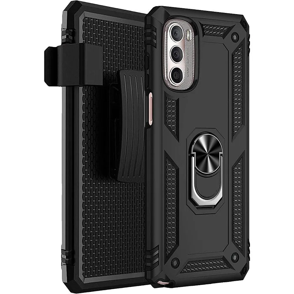 Raider Series Heavy Duty Kickstand with Belt Clip Case - Motorola Moto G Stylus 5G