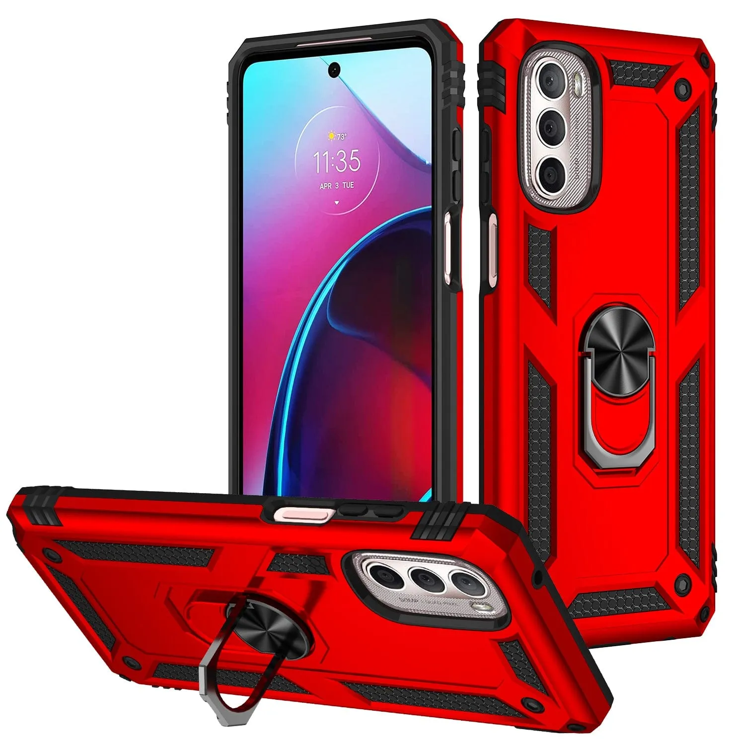 Raider Series Heavy Duty Kickstand with Belt Clip Case - Motorola Moto G Stylus 5G