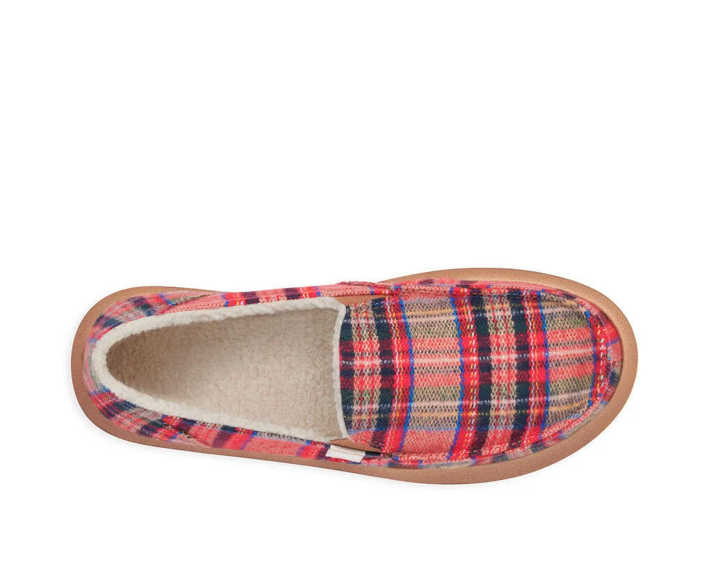 Sanuk Womens Donna ST Plaid Chill Red Multi