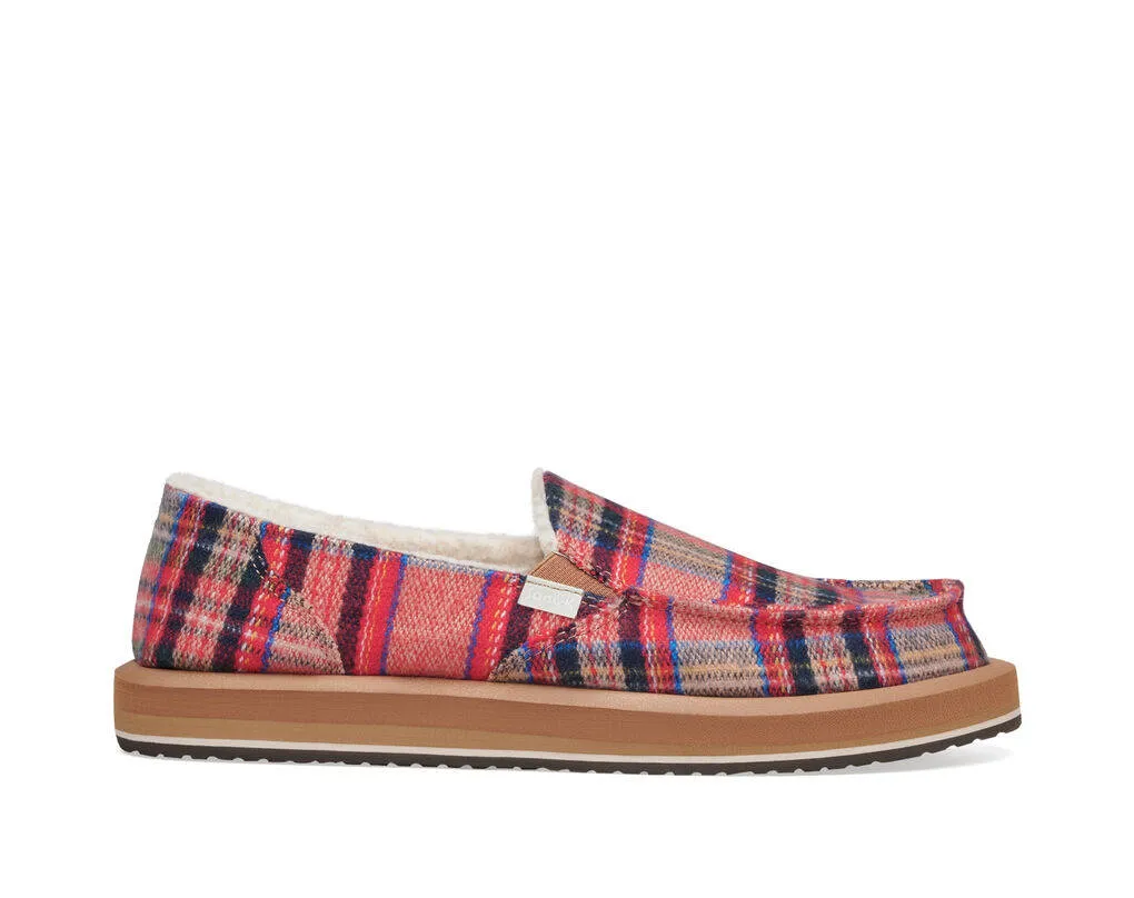 Sanuk Womens Donna ST Plaid Chill Red Multi