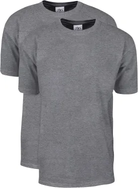 Shaka Wear Men's T Shirt ?C 2 Pack 7 oz Max Heavyweight Cotton Short Sleeve Crewneck Tee Top Tshirts Regular Big Size S-7XL