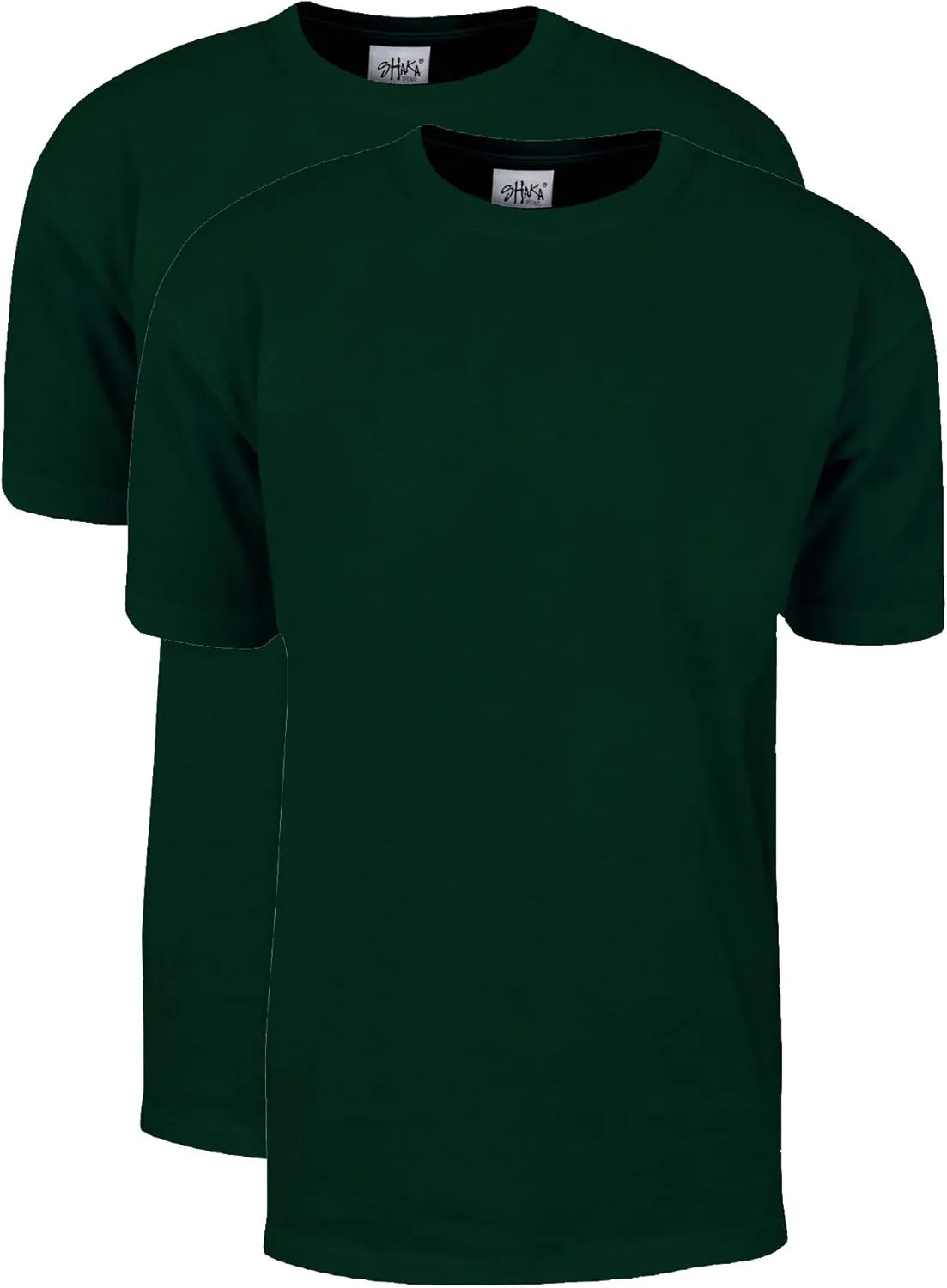 Shaka Wear Men's T Shirt ?C 2 Pack 7 oz Max Heavyweight Cotton Short Sleeve Crewneck Tee Top Tshirts Regular Big Size S-7XL