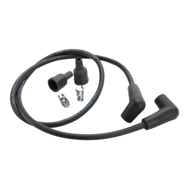 Universal 7mm Black Spark Plug Wire Set 28" Long (Fits All Harley Models)