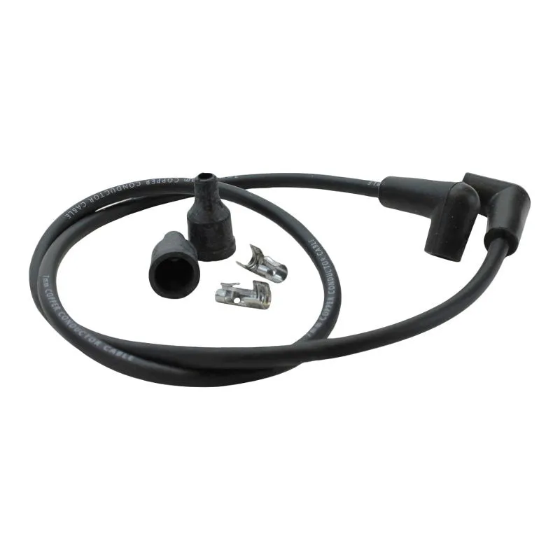 Universal 7mm Black Spark Plug Wire Set 28" Long (Fits All Harley Models)